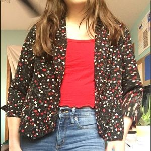 Black and red blouse/ jacket